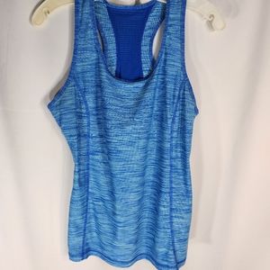 Danskin Dri More Blue Breathable Racerback Exercise Tank Top Size Medium